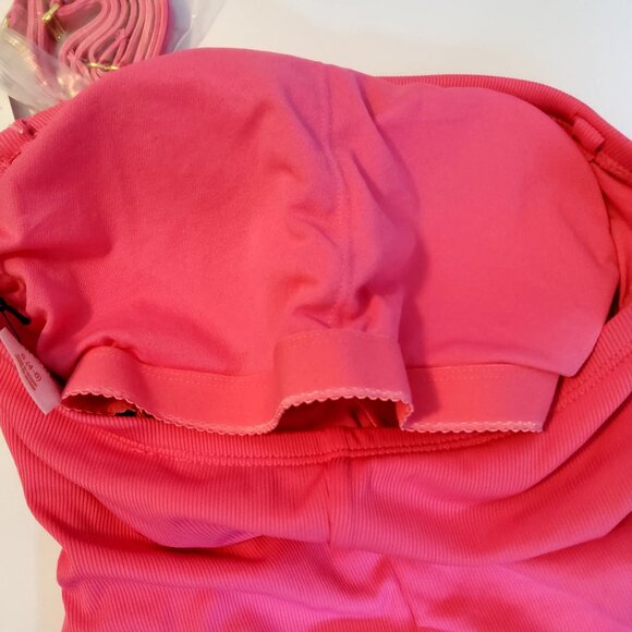 Shade & Shore Strapless Pink One-Piece Swimsuit With Adjustable Straps Size S - Picture 11 of 13